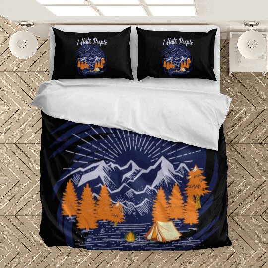 I hate people hiking design Bedding Sets