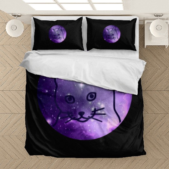 Galaxy Space Cat Funny Cat Lover Bedding Sets