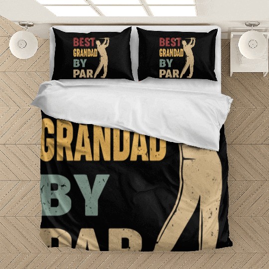 Best Grandad By Par Funny Golf Vintage Bedding Sets