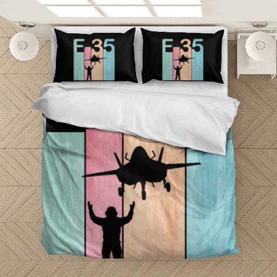 F35 Vintage Air Force Fighter Jets Bedding Sets