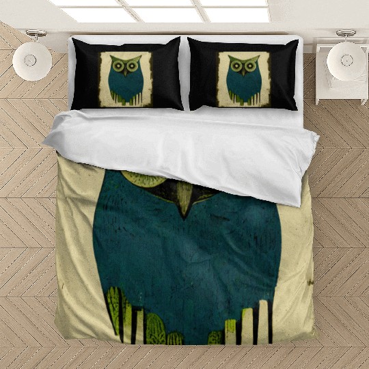 Mod Owl: Woodcut Owl Bedding Sets