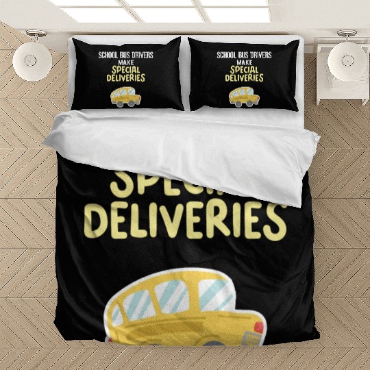 School Bus Drivers Make Special Deliveries Bedding Sets