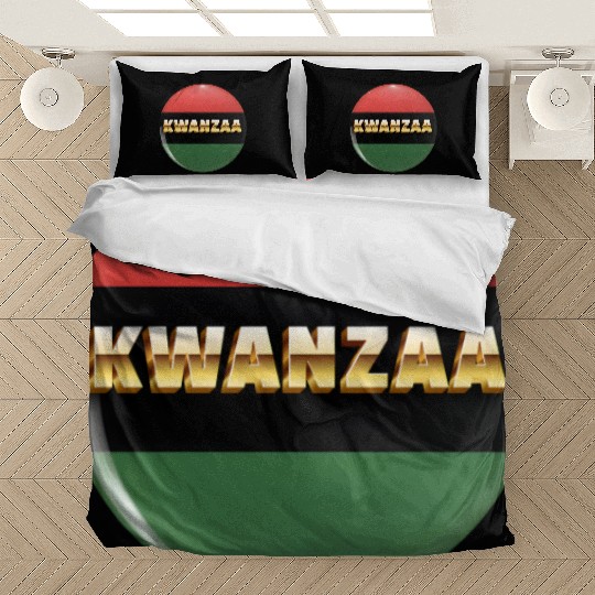 Embracing Kwanzaa: Red, Green, and Black Pride. Bedding Sets