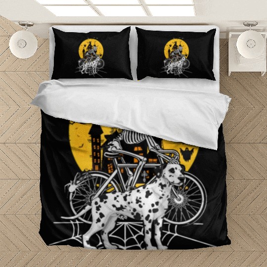 Halloween skull Dalmatian Costume outfit Bedding Sets