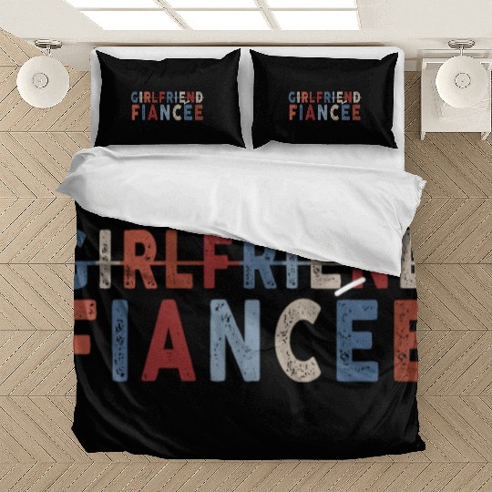 Girlfriend Fiancee Couple Engagement Engaged Bedding Sets