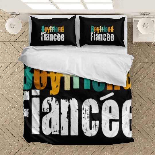 Couple Engagement Engaged Men Funny Fiancee Bedding Sets