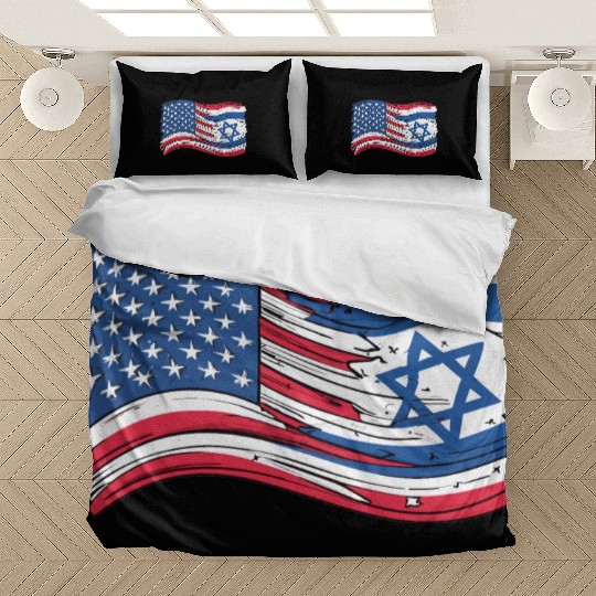 USA Israel flag! We stand with Israel! Bedding Sets