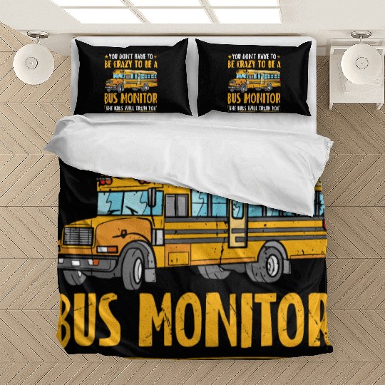 Bus Assistant Back To School Men Women School Bus Bedding Sets