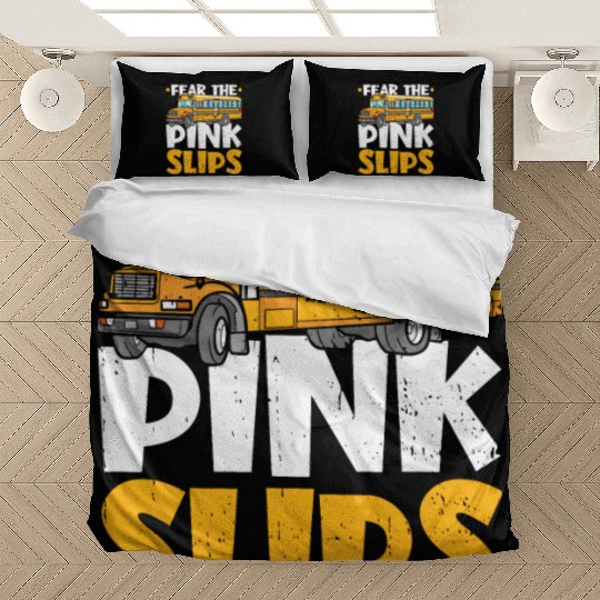Bus Monitor Pink Slips School Bus Aide Bedding Sets
