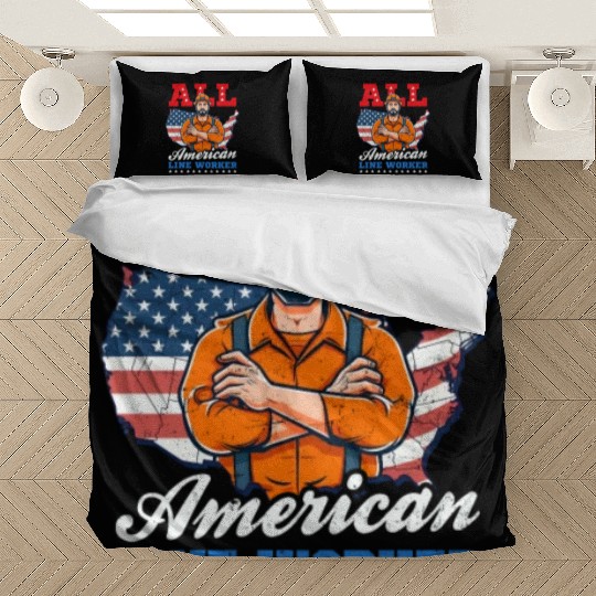 Lineman Pole All American Line Worker Bedding Sets
