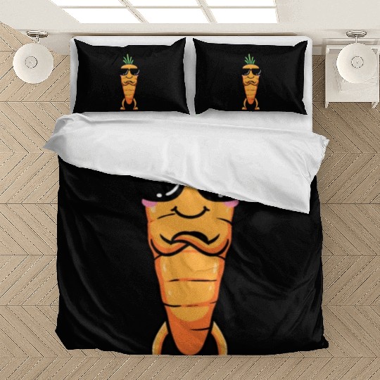 Carrot Emoticon Vegetable Vegan Vegetarian Bedding Sets