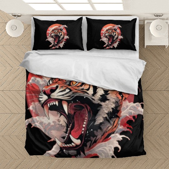 Tokyo Asia 80s Japanese Retro Tiger Bedding Sets