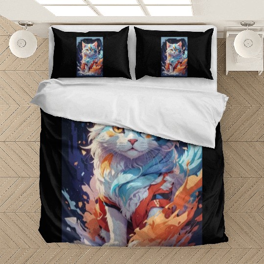 Cute Crystal Fantasy Cat Design Bedding Sets