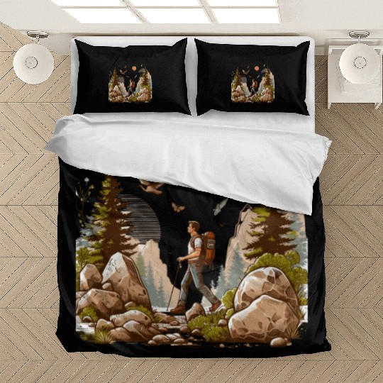 Rock Collecting Dad Nature Wilderness Adventure Bedding Sets