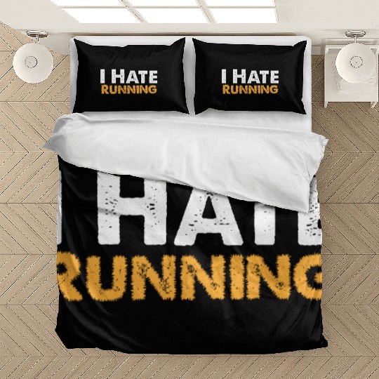 Mens I Hate Running Bedding Sets Funny Sarcastic