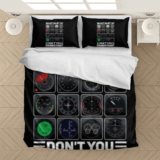 Airline Aircraft Airplane Instruments Indicators Bedding Sets