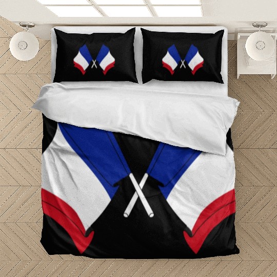 Crossed two flags France Bedding Sets