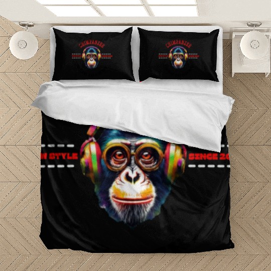 Monkey DJ Music, Chimpanzee DJ Music - Funny And C Bedding Sets