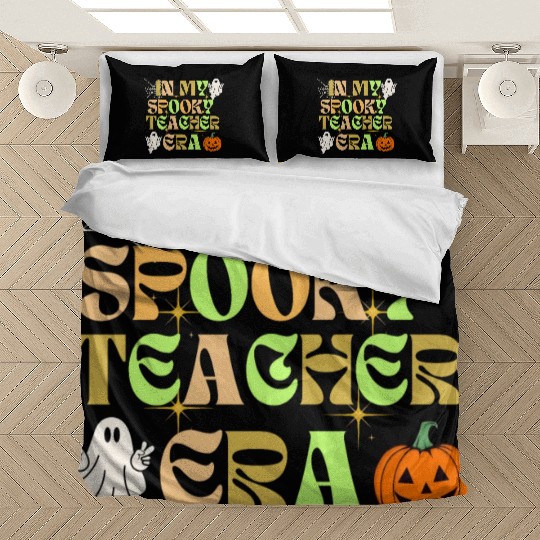 In My Spooky Teacher Era Teacher Halloween Bedding Sets