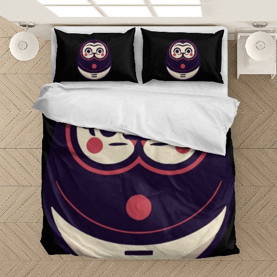 Kawaii Cat Face Daruma Doll Bedding Sets
