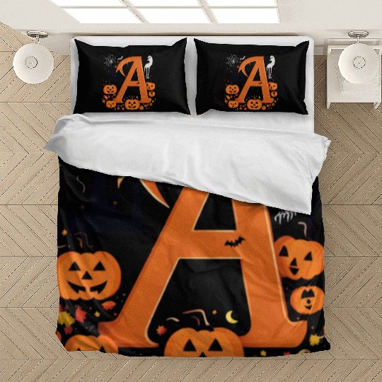 pumpkin with letter A Bedding Sets