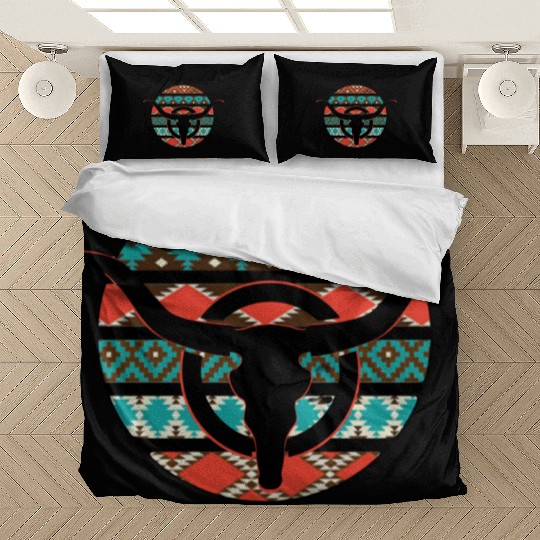 Retro Cow Skull Bedding Sets