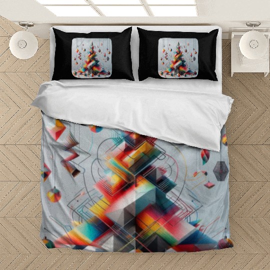 Geometric Christmas tree Bedding Sets
