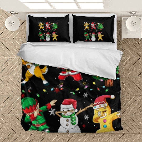 Dabbing Santa Elf Friends Christmas Boys Girls Men Bedding Sets