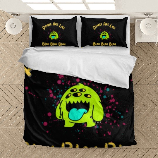 Funny Green Alien With A Playful Quip Bedding Sets