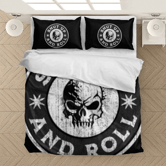 Vintage Funny Jiu Jitsu BJJ Skull Martial Arts Bedding Sets