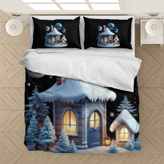Christmas Elements 3D Magical cute Isolated Bedding Sets
