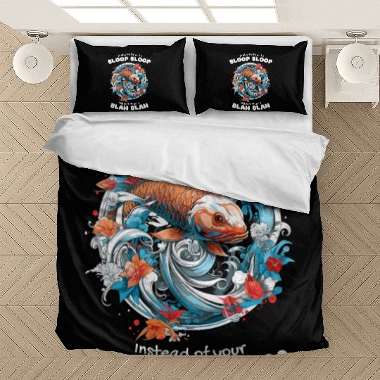 Koi Fish Koi Carp Japanese Koi Garden-Pond funny Bedding Sets
