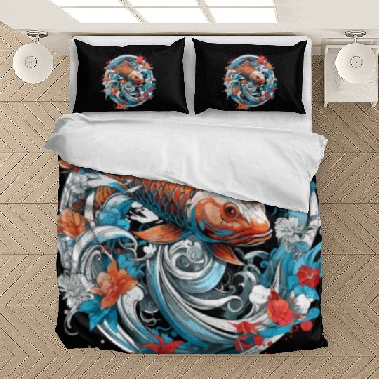 Koi Fish Koi Carp Japanese Koi Garden-Pond Koi Bedding Sets