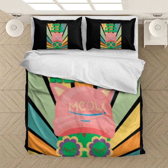 Omg I'm So Retro Cool Cat Bedding Sets