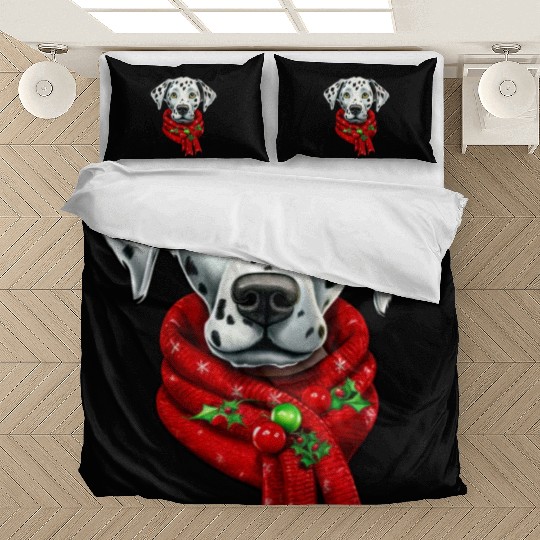 dalmatian christmas pet design Bedding Sets