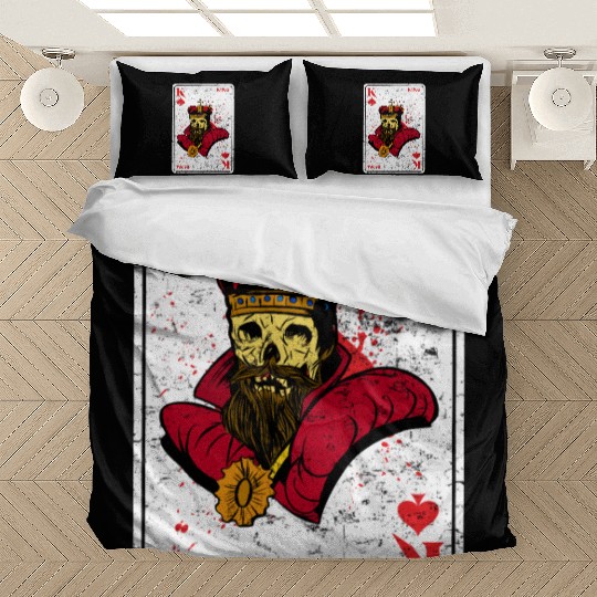King on Spades Horror Halloween Card Game Creepy Bedding Sets