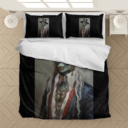 Gypsi indian zombie vampire painting Bedding Sets