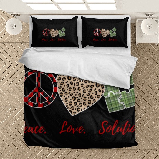 peace love solution Bedding Sets