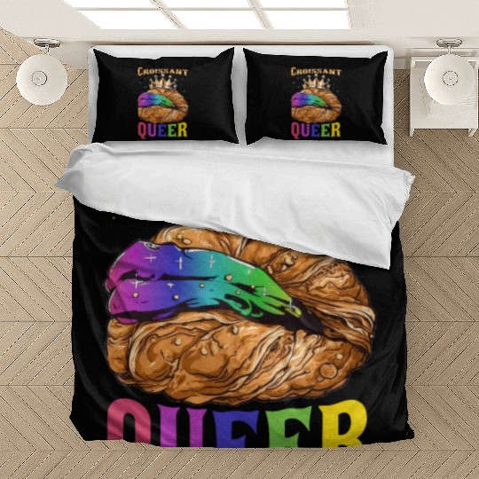 Croissant Queer French Pastry Funny LGBTQ Bedding Sets