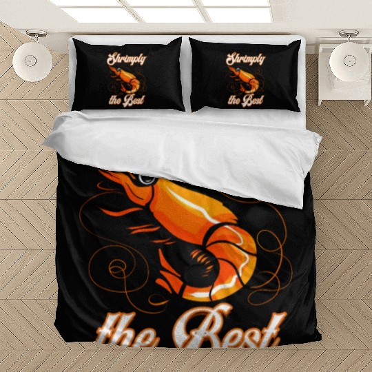 Funny shrimp food shrimp design for seafood chefs Bedding Sets