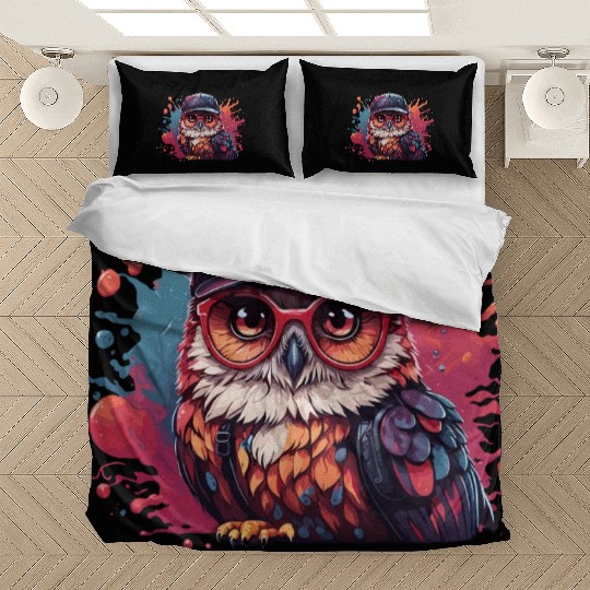 owl animal art I cool cute owl Bedding Sets