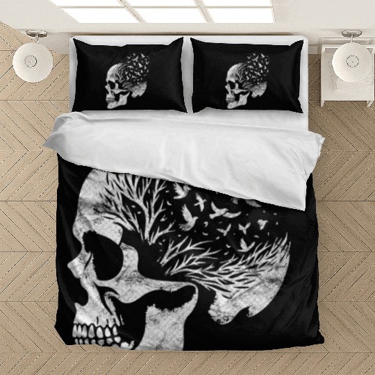 Vintage Skull Graphic Halloween Gothic Emo Bedding Sets