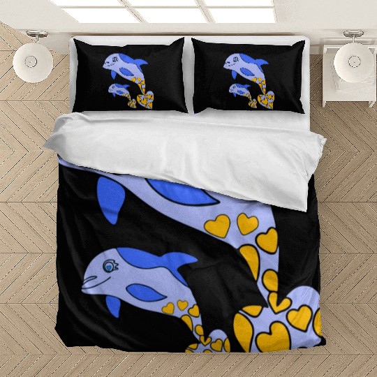 The Endearing Dance of Dolphin Mom and Kid Bedding Sets