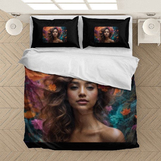 Enchanted Eco-Trip: Nature's Psychedelic Embrace Bedding Sets