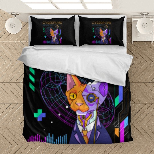 Cyborg Retro Gamer Scifi Bedding Sets