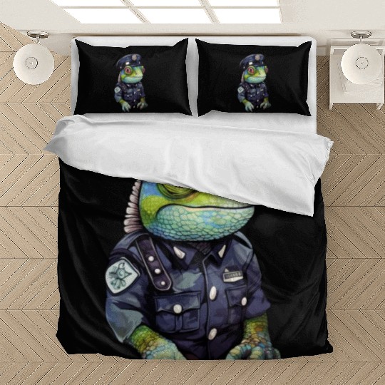 Chameleon policewoman Bedding Sets