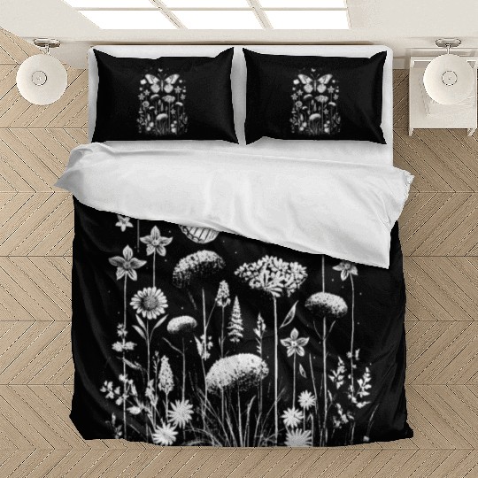 Fairycore cottagecore aesthetic grunge flowers Bedding Sets