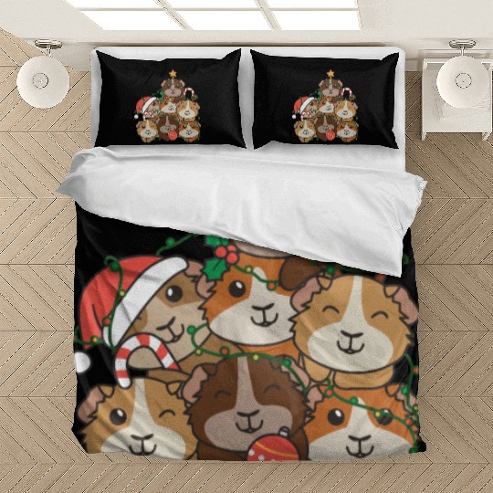 Guinea Pig Christmas Tree Funny Animal Bedding Sets