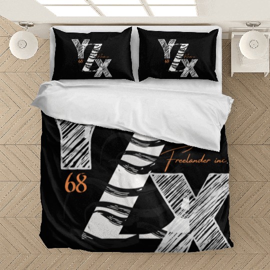 YZX lettering graphic Bedding Sets