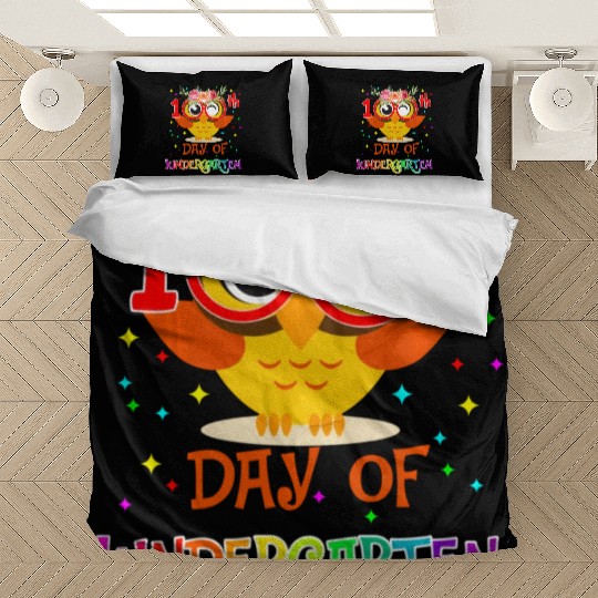 Cute 100Th Day Of Kindergarten Owl Lover 100 Days Bedding Sets